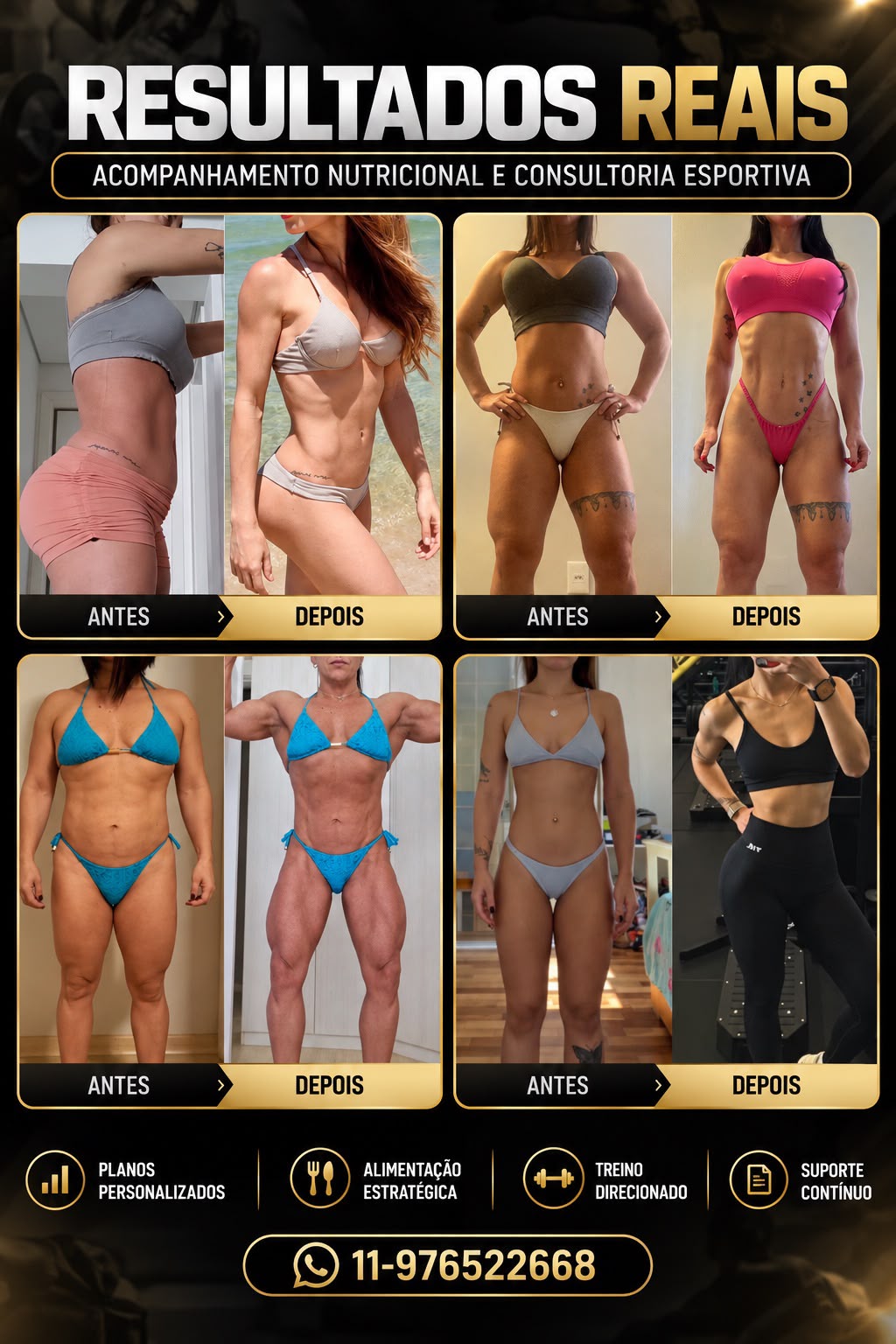 Registro de antes e depois do acompanhamento — comparação 1